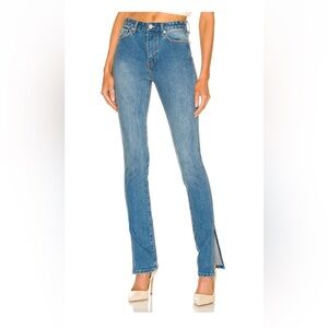 Something blue Jeans with side slit